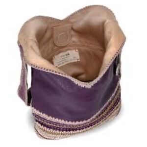 NWOT THE SAK Back To Bali 120 Hobo Large Pebbled Leather Violet Crossbody Bag